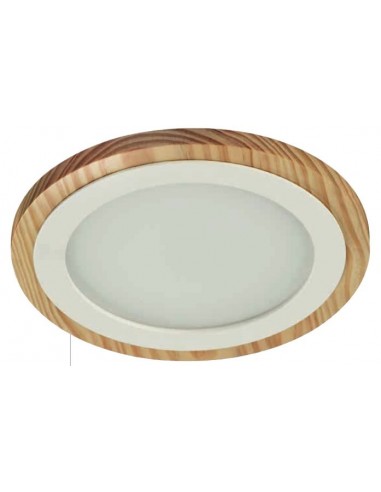 DOWNLIGHT REDONDO MADERA BLANCO 4000ºK DIAM  27CM