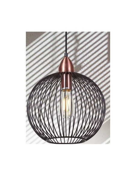 MINSK COLGANTE E27 NEGRO COBRE 30cmx35cm