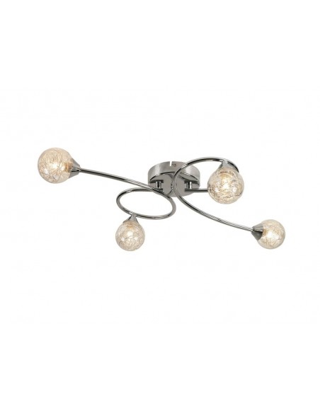 PLAFON 4 LUCES G9 CROMO BOLA CRISTAL  65X43