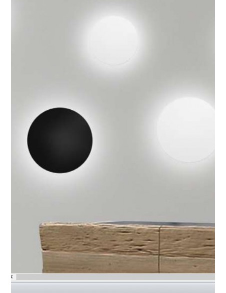 APLIQUE SLOT 9W METAL NEGRO 35cm DIAMETROx7 FONDO 