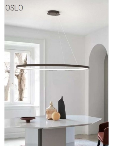 OSLO/90B LAMPARA BLANCA SUSPENCION CIRCULAR