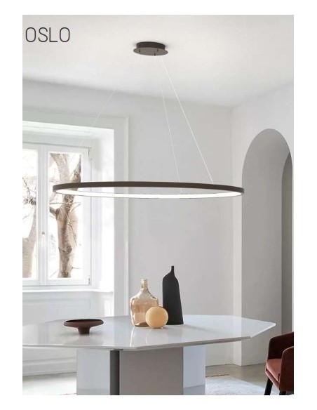 OSLO/90B LAMPARA BLANCA SUSPENCION CIRCULAR