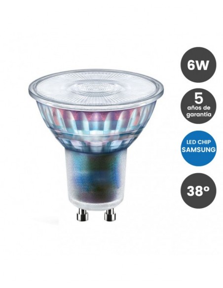 BOMBILLA GU10 6W CRISTAL...