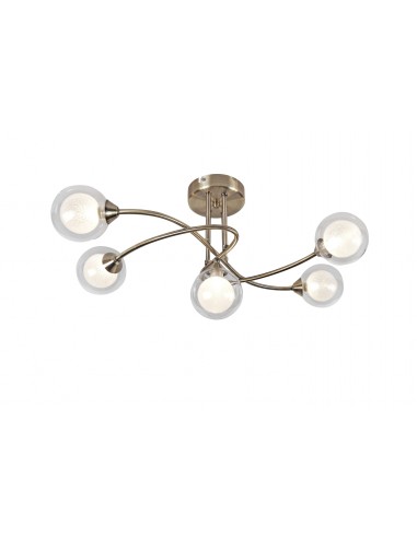 PLAFON 5 LUCES CUERO GX53 590 x 250 x...