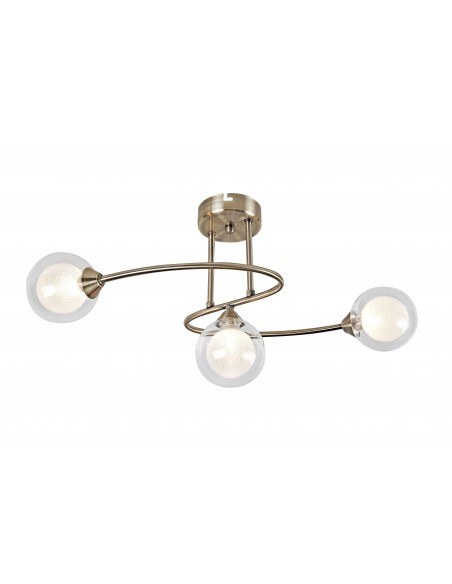 PLAFON 3 LUCES CUERO GX53...