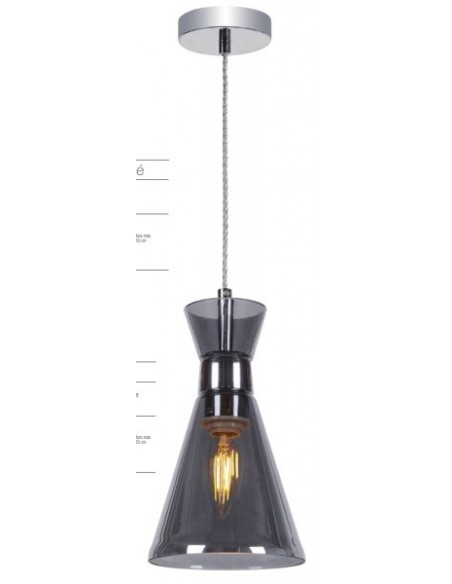 SALERMO COLGANTE CRISTAL FUME