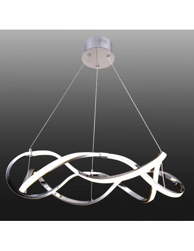 LAMPARA CIRCULAR 68W CROMO 68cm