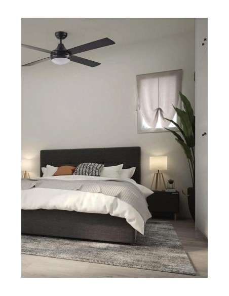 LINK DC VENTILADOR 132CM CON LUZ NEGRO CON MANDO 2