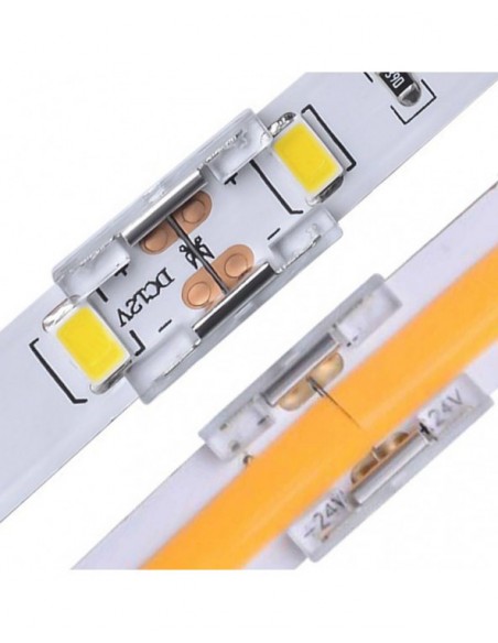 Conector Transparente Unión Tiras LED COB Y SMD