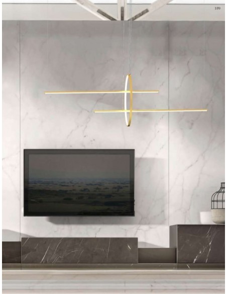 RING 2 C LAMPARA  SUSPENSION NEGRO CAFE 58W 3000K