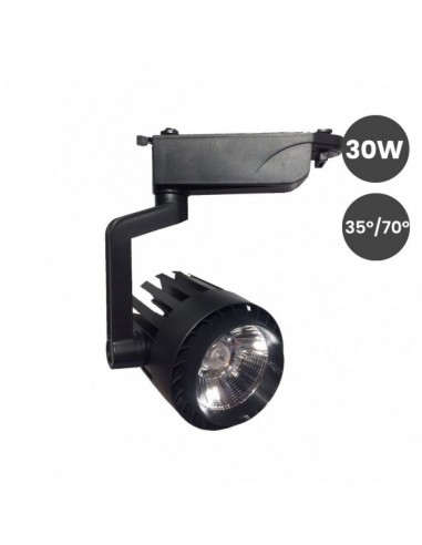 FOCOS DECARRIL MONOFASICO 30W NEGRO