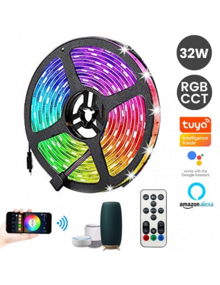 Tira LED 32W 12V SMART WiFi RGB CCT - Regulable   