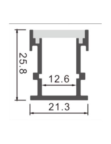 PERFIL ALUMINIO EMPOTRAR EN SUELO